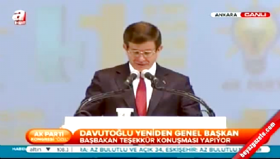 Başbakan Davutoğlu'nun teşekkür konuşması