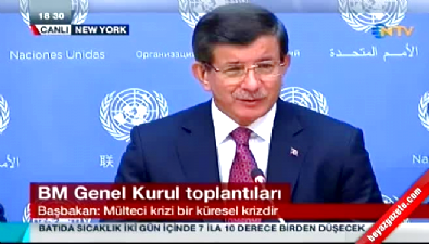 Başbakan Davutoğlu ABD'de basın toplantısı düzenledi