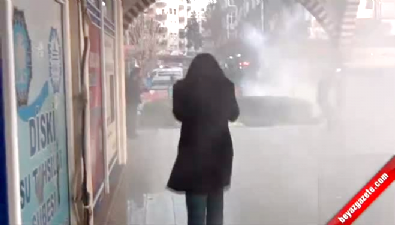 bursaspor - Amedspor taraftarı polise taşla saldırdı Videosu