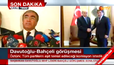 Davutoğlu - Bahçeli görüşmesi ardından ilk açıklama 