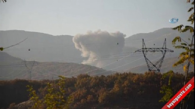 Bomba yüklü araç helikopterle vuruldu  Videosu