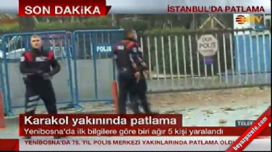 İstanbul'da polis merkezi yakınlarında patlama! İşte olay yerinden ilk görüntüler