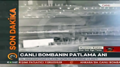Ankara'da canlı bombaların patlama anı 