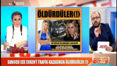Sunucu Ece Erken'i trafik kazasında öldürdüler(!) 