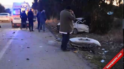 isci servisi - İşçileri taşıyan minibüsle otomobil çarpıştı: 1 ölü 1'i ağır 9 yaralı  Videosu