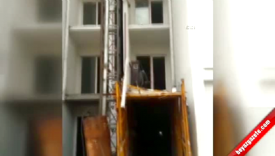 3 işçiye mezar olan o asansör böyle görüntülendi
