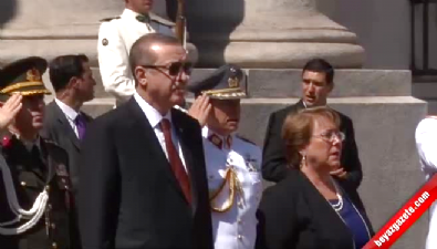 michelle bachelet - Cumhurbaşkanı Erdoğan Şili’de Resmi Törenle Karşılandı Videosu