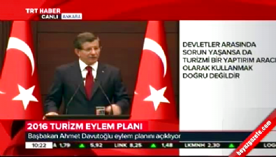 Başbakan Davutoğlu Turizm Eylem Planı'nı açıkladı 