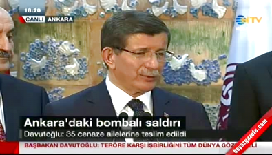 ahmet davutoglu - Başbakan Davutoğlu, Ankara-Kızılay saldırısında PKK'yı işaret etti Videosu