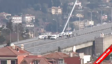 bogazici koprusu - Boğaziçi Köprüsü'ndeki şüpheli araçta patlayıcıya rastlanmadı  Videosu