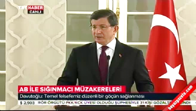 ahmet davutoglu - Başbakan Davutoğlu: Biz hiçbir zaman para pazarlığı yapmadık Videosu