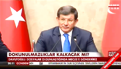 Davutoğlu: HDP'lilerle ilgili fezlekeleri Meclis'e göndereceğiz