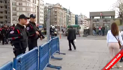 taksim meydani - Taksim Meydanı'nda geniş güvenlik önlemi  Videosu