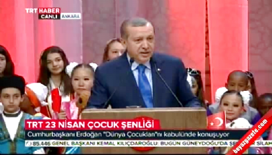 23 nisan resepsiyonu - Erdoğan 'cenettin çocukları' şiirini okudu Videosu