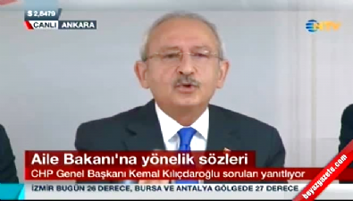 aile ve sosyal politikalar bakani - Kılıçdaroğlu yine ağzını bozdu  Videosu