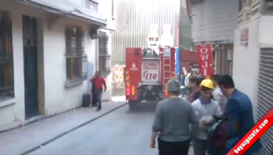 istiklal - Emek Sineması'nın bitişiğindeki binada korkutan yangın Videosu