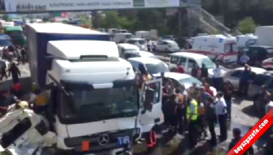 Sancaktepe'de tır arabaları biçti 