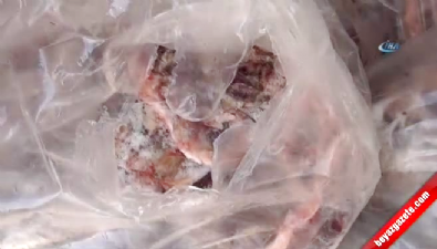 Mersin'de 1,5 ton kokmuş et ele geçirildi  Videosu