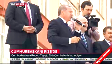 Cumhurbaşkanı Erdoğan Rize'de konuştu 