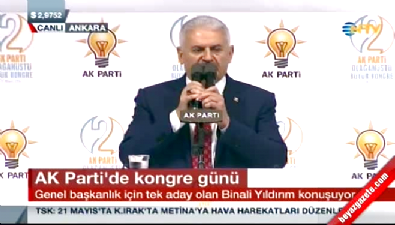 Binali Yıldırım kongre konuşmasına Erdoğan'ı selamlayarak başladı 