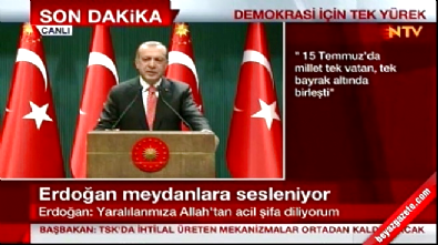darbe girisimi - Cumhurbaşkanı Erdoğan: Bu darbe aynı anda TSK'ya yapıldı  Videosu