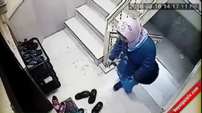 ev hirsizi - Hırsız kadınlar, güvenlik kamerasını görünce kaçacak delik aradı!  Videosu