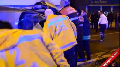 Takla atan araç kamyona çarptı: 1 ölü, 1 yaralı