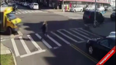 Otobüs yayanın üstünden geçti 