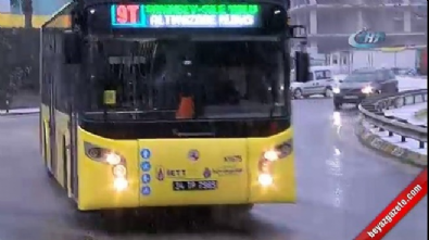 Anadolu yakasında kar yağışı etkili oldu 