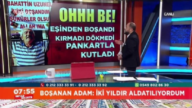 beyaz gazete - Boşanır boşanmaz ''Şükür Pankartı'' açtı  Videosu