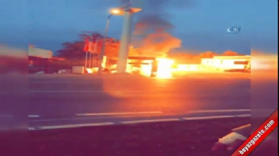 antalya - Denizli'de petrol istasyonunda patlama Videosu