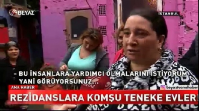 Rezidanslara komşu teneke evler!
