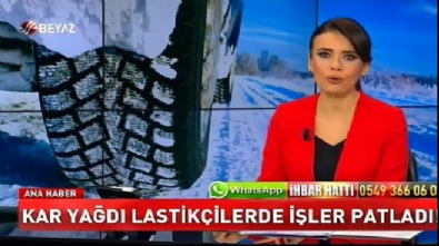 Kar yağdı lastikçilerde işler patladı!