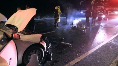 yalan beyan - Sürücüsü ters yöne giren otomobil motosikletle çarpıştı - AYDIN  Videosu