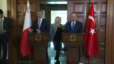 basin toplantisi - Çavuşoğlu-Abela ortak basın toplantısı - Çavuşoğlu - ANKARA  Videosu