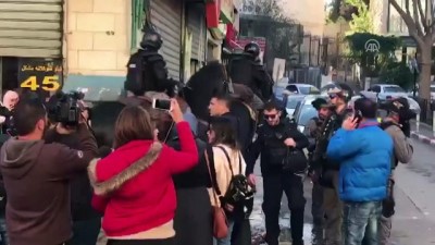ses bombasi - İsrail polisinden gösteri düzenleyen Filistinlilere müdahale - KUDÜS Videosu
