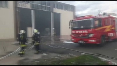 Denizli'de üstüpü fabrikasında yangın