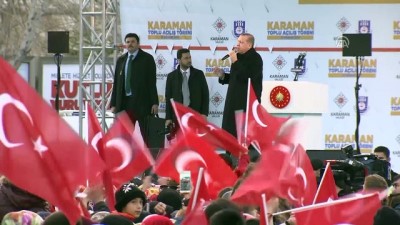 namert - Erdoğan: 'Mertlerin dayandığı, namertlerin kaçtığı günlerden geçiyoruz' - KARAMAN Videosu