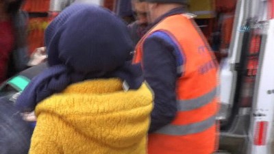 ilk mudahale -  Merdivenlerden düşen işçi yaralandı Videosu