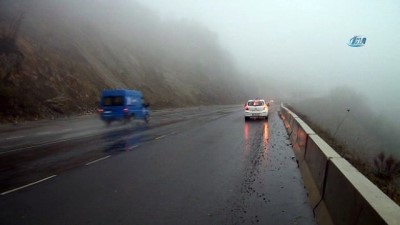  Zonguldak'ta sis ve yağmur etkili oldu