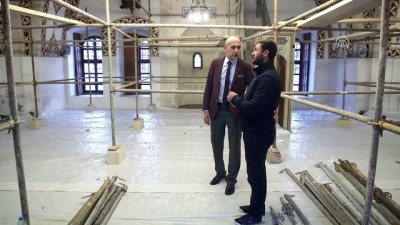 onarim calismasi - Anadolu'nun en eski camisi Habib-i Neccar'da restorasyon - HATAY Videosu