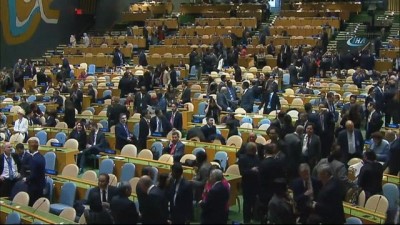 protesto -  - Bm Genel Kurulu Kudüs Tasarısını Görüşüyor Videosu