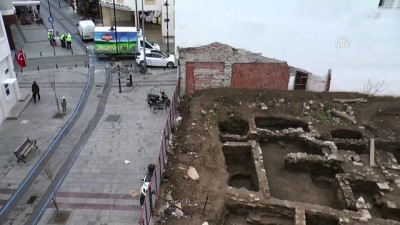 insaat alani - Çanakkale'de AVM inşaatında tarihi buluntulara rastlandı - ÇANAKKALE  Videosu