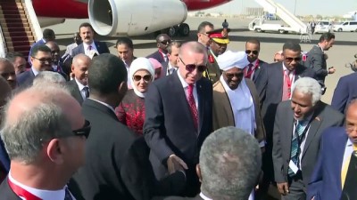 general - Cumhurbaşkanı Erdoğan Sudan'da - Karşılama töreni - HARTUM  Videosu