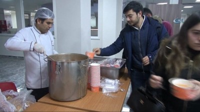  Öğrencilere sınav haftası çorba ikramı 