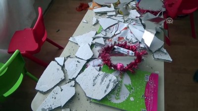 Anaokulunun tavan sıvası düştü: 4 öğrenci yaralı - MERSİN 
