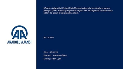 Adana'da polis merkezi yakınındaki patlama 