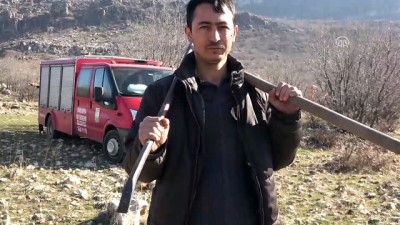 Kirpiyi yakalamaya çalışan köpek kayalıkta sıkıştı - ŞANLIURFA 