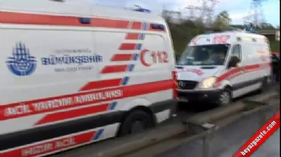 okmeydani - TEM’de kaza: 4 polis yaralandı  Videosu