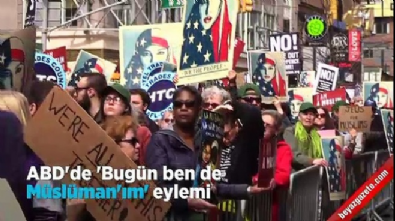 donald trump - ABD'de 'bugün ben de Müslüman'ım' eylemi  Videosu